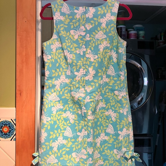 Lilly Pulitzer Blue and Green Sundress Sleeveless Scoop Neck - Picture 5 of 6